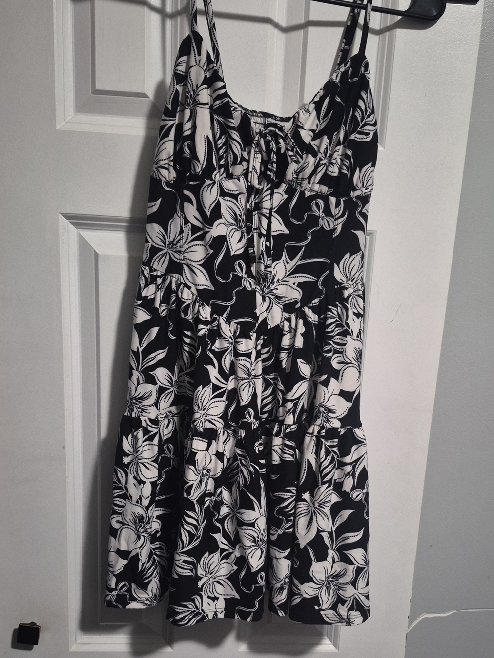 No Boundaries Black and White Floral Dress